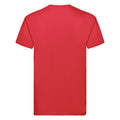 Rot - Back - Fruit Of The Loom Herren Super Premium Kurzarm T-Shirt