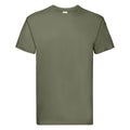 Olive - Front - Fruit Of The Loom Herren Super Premium Kurzarm T-Shirt