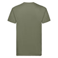 Olive - Back - Fruit Of The Loom Herren Super Premium Kurzarm T-Shirt