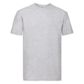 Grau - Front - Fruit Of The Loom Herren Super Premium Kurzarm T-Shirt