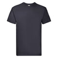 Dunkles Marineblau - Front - Fruit Of The Loom Herren Super Premium Kurzarm T-Shirt