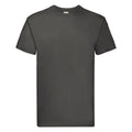 Helles Graphitgrau - Front - Fruit Of The Loom Herren Super Premium Kurzarm T-Shirt