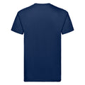 Marineblau - Back - Fruit Of The Loom Herren Super Premium Kurzarm T-Shirt
