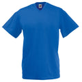 Königsblau - Front - Fruit Of The Loom Valueweight T-shirt für Männer mit V-Ausschnitt, kurzärmlig