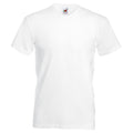 Weiß - Front - Fruit Of The Loom Valueweight T-shirt für Männer mit V-Ausschnitt, kurzärmlig
