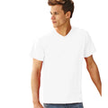 Weiß - Back - Fruit Of The Loom Valueweight T-shirt für Männer mit V-Ausschnitt, kurzärmlig