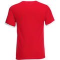 Rot-Weiß - Back - Fruit Of The Loom Herren Ringer T-Shirt