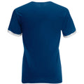 Marineblau-Weiß - Side - Fruit Of The Loom Herren Ringer T-Shirt