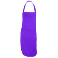 Violett - Front - Dennys Unisex Latzschürze mit Tasche, für Erwachsene