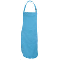 Mittelblau - Front - Dennys Unisex Latzschürze mit Tasche, für Erwachsene