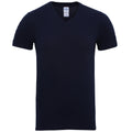 Marineblau - Front - Gildan Herren Premium T-Shirt mit V-Ausschnitt, kurzärmlig