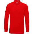 Rot - Front - Gildan Herren Pique Polo-Hemd, langärmlig
