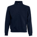 Dunkles Marineblau - Front - Fruit Of The Loom Herren Sweatshirt mit Reißverschluss bis zur Brust