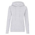 Grau - Front - Fruit Of The Loom Lady Fit Pullover mit Kapuze
