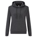 Dunkelgrau meliert - Front - Fruit Of The Loom Lady Fit Pullover mit Kapuze