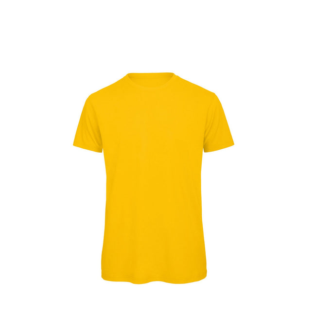 Goldgelb - Front - B&C Herren T-Shirt, Bio-Baumwolle
