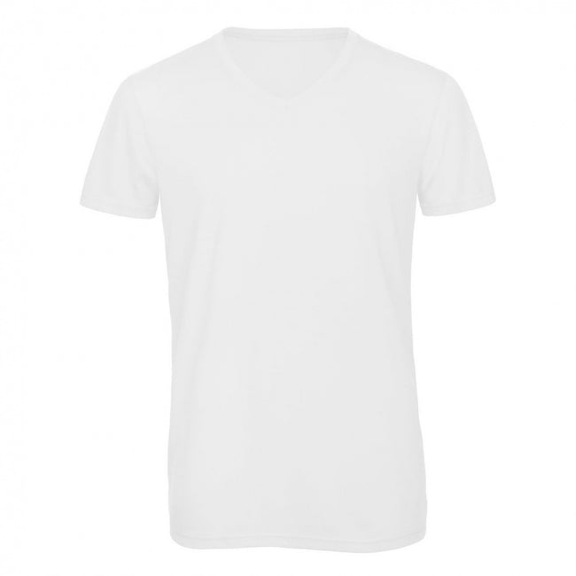 Weiß - Front - B&C Triblend Herren T-shirt