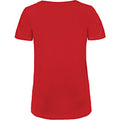 Rot - Back - B&C Damen Favourite T-Shirt mit V-Ausschnitt, organische Baumwolle