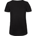 Schwarz - Back - B&C Damen Favourite T-Shirt mit V-Ausschnitt, organische Baumwolle