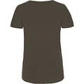 Khaki - Back - B&C Damen Favourite T-Shirt mit V-Ausschnitt, organische Baumwolle