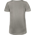 Hellgrau - Back - B&C Damen Favourite T-Shirt mit V-Ausschnitt, organische Baumwolle