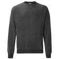 Grau meliert - Front - Fruit Of The Loom Belcoro® Garn Pullover - Sweatshirt