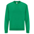 Grün meliert - Front - Fruit Of The Loom Belcoro® Garn Pullover - Sweatshirt