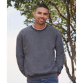 Marineblau meliert - Back - Fruit Of The Loom Belcoro® Garn Pullover - Sweatshirt