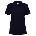 Marineblau - Front - Gildan Softstyle Damen Kurzarm Doppel Pique Polo Shirt
