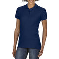 Marineblau - Side - Gildan Softstyle Damen Kurzarm Doppel Pique Polo Shirt
