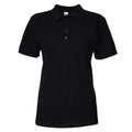 Schwarz - Front - Gildan Softstyle Damen Kurzarm Doppel Pique Polo Shirt