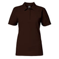 Dunkle Schokolade - Front - Gildan Softstyle Damen Kurzarm Doppel Pique Polo Shirt