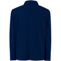 Dunkles Marineblau - Back - Fruit of the Loom Kinder Polo Shirt, Langarm