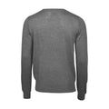 Grau meliert - Back - Tee Jays Herren Sweatshirt - Pullover mit Rundhalsausschnitt