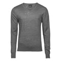Grau meliert - Front - Tee Jays Herren Sweatshirt - Pullover mit Rundhalsausschnitt