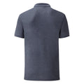 Marineblau meliert - Back - Fruit Of The Loom 65-35 Herren Piqué Polo-Shirt, Kurzarm