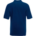 Marineblau - Back - Fruit Of The Loom 65-35 Herren Piqué Polo-Shirt, Kurzarm