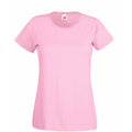 Pastell Rosa - Front - Damen Value Fitted Kurzarm Freizeit T-Shirt