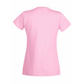 Pastell Rosa - Back - Damen Value Fitted Kurzarm Freizeit T-Shirt