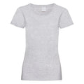 Grau meliert - Front - Damen Value Fitted Kurzarm Freizeit T-Shirt