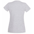 Grau meliert - Back - Damen Value Fitted Kurzarm Freizeit T-Shirt