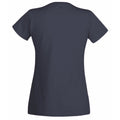 Mitternacht Blau - Back - Damen Value Fitted Kurzarm Freizeit T-Shirt