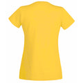Gold - Back - Damen Value Fitted Kurzarm Freizeit T-Shirt
