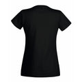 Schwarz - Back - Damen Value Fitted Kurzarm Freizeit T-Shirt