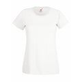 Schnee - Front - Damen Value Fitted Kurzarm Freizeit T-Shirt