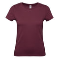 Burgunder - Front - B&C Damen T-Shirt #E150