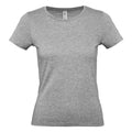 Grau meliert - Front - B&C Damen T-Shirt #E150