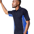 Marineblau-Hellblau-Weiß - Side - Gamegear Track Herren Piqué Polo-Shirt, Kurzarm, Einsätze in Kontrastfarbe