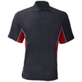 Marineblau-Rot-Weiß - Front - Gamegear Track Herren Piqué Polo-Shirt, Kurzarm, Einsätze in Kontrastfarbe