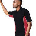 Marineblau-Rot-Weiß - Side - Gamegear Track Herren Piqué Polo-Shirt, Kurzarm, Einsätze in Kontrastfarbe